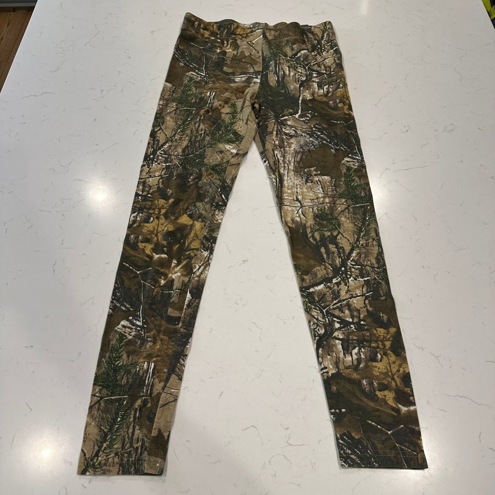 Realtree Xtra Camo Leggings Womens Medium Brown Forest Print Stretch Pants